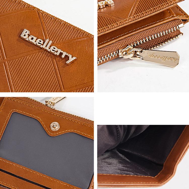 Baellerry N5115 Women Two Fold Wallet Quilted Zipper Billfold(Green)