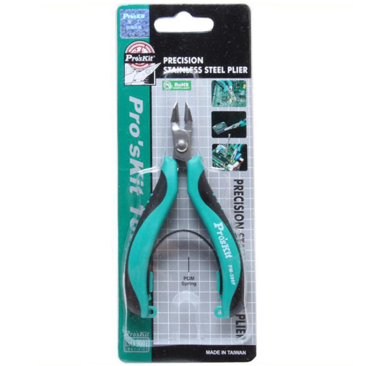 ProsKit PM-396 Stainless Steel Diagonal Pliers Precision Electronic Side Cutting Pliers(Green)