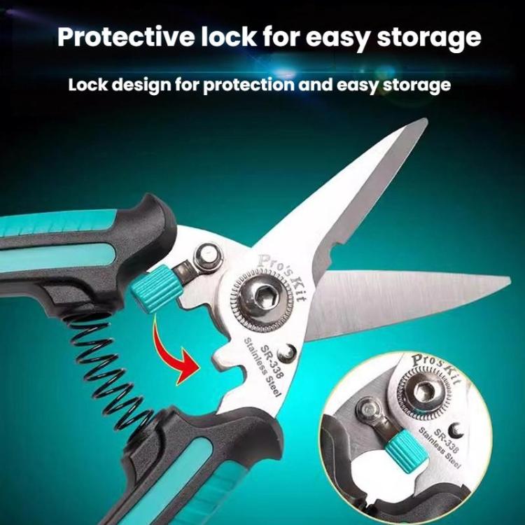 ProsKit SR-338 Multifunctional Stainless Steel Universal Scissors