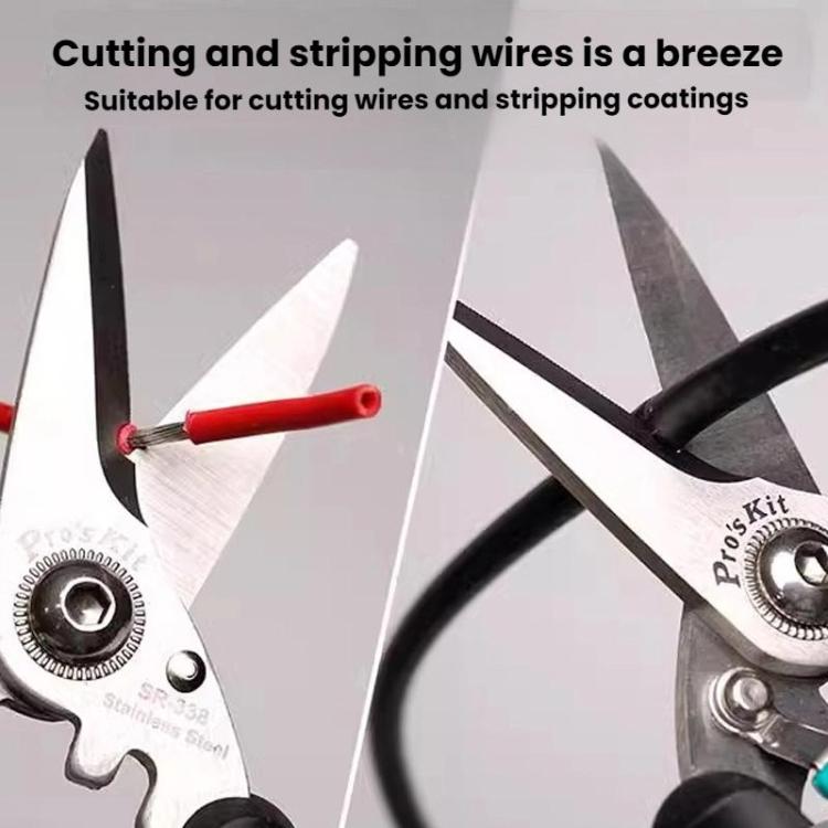 ProsKit SR-338 Multifunctional Stainless Steel Universal Scissors