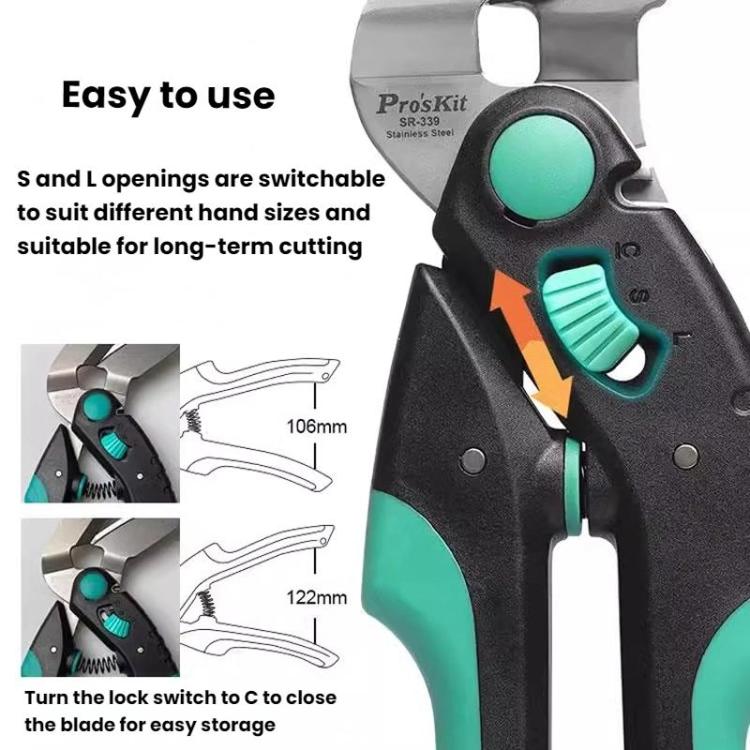 ProsKit SR-339 Multifunctional Stainless Steel Universal Scissors