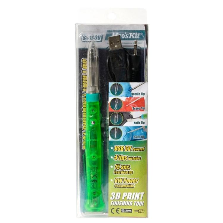 ProsKit SI-169U 3D Printing Repair Soldering Iron Set Mini Portable USB Soldering Iron Pen(Green)