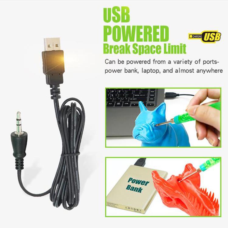 ProsKit SI-169U 3D Printing Repair Soldering Iron Set Mini Portable USB Soldering Iron Pen(Green)
