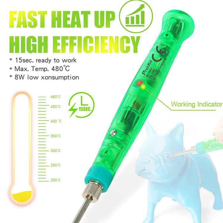 ProsKit SI-169U 3D Printing Repair Soldering Iron Set Mini Portable USB Soldering Iron Pen(Green)