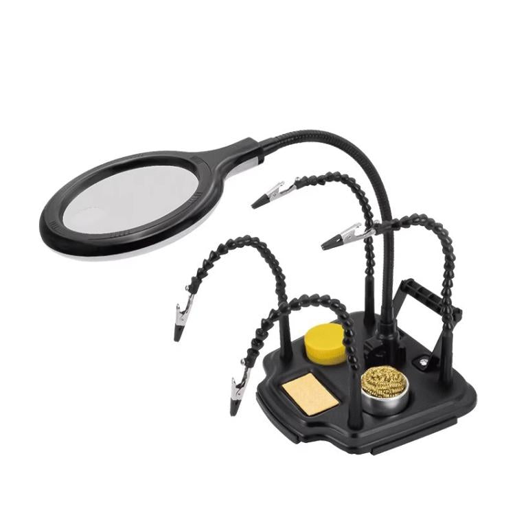 ProsKit SN-396 7 In 1 LED Magnifying Glass Repair Soldering Station Constant Temperature Soldering Iron Stand