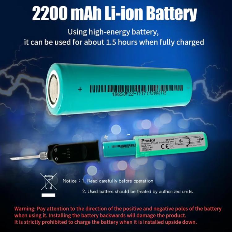 ProsKit SI-B165 12W Wireless Touch Controlled Soldering Iron USB Rechargeable Constant Temperature Outdoor Repair Soldering Pen