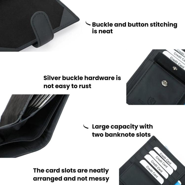 DKER YP-262 Anti-Skimming Passport Organizer ID Protection Wallet(Black)