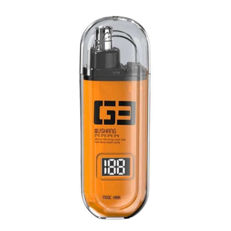 WUSHANG Rechargeable Nose Hair Trimmer USB-C Charging Gentle & Painless Nasal Grooming(Orange)
