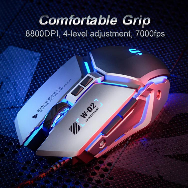 Inphic W-02 USB Wired Mouse Gaming Macro-Programmable Illuminated Computer Mice