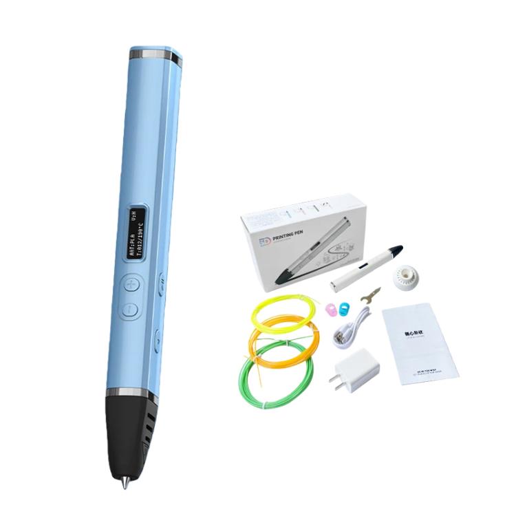 3D Printing Pen Kit With Detachable Body, HD OLED Screen & Precise Temperature Control – 3-Speed Adjustable, Without Plug, US Plug, EU Plug