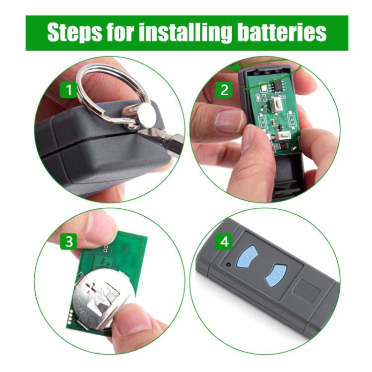 For HORMANN HSE2 / HSE4 868MHZ Copy Garage Door Wireless Remote Control, 2-Button 868MHZ