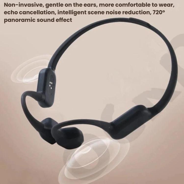 Bone Conduction Hearing Aid Bluetooth Integrated Unit Built-in Microphone, Dark Gray