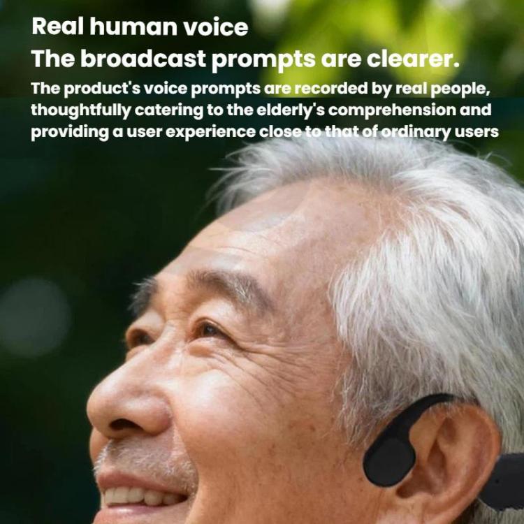 Bone Conduction Hearing Aid Bluetooth Integrated Unit Built-in Microphone, Dark Gray