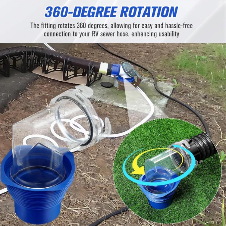 RV Sewage Drain Pipe 90-degree Flexible Hose Adapter, CP-5631