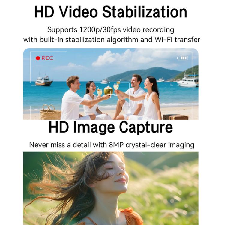 AIMB-G2 Smart AI Glasses with 8MP Camera, AI Translation & Human Recognition