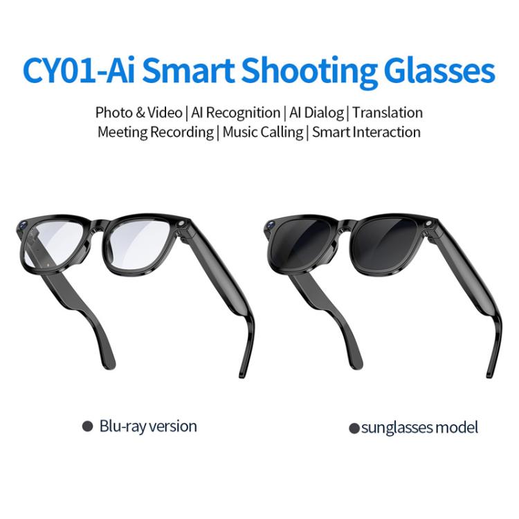 CY01 Smart AI Glasses with 8MP Camera, Video Recording & AI Translation