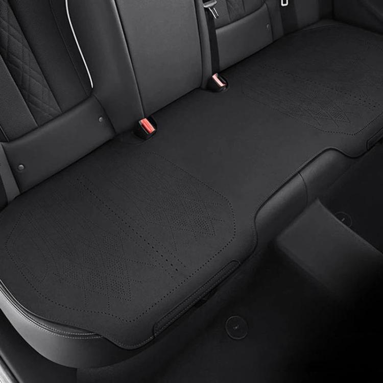 ZD25A Universal Suede Car Seat Cushion Summer Breathable Double-Sided Seat Pad, Front Row Black, Front Row Orange, Front Row Grey, Back Row Black, Back Row Orange, Back Row Grey