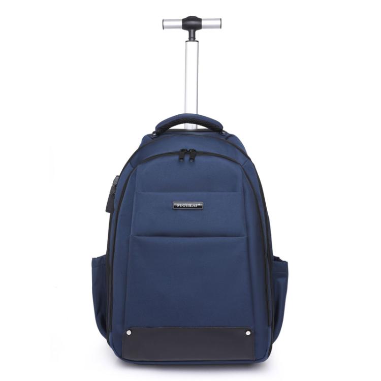 FUGUILAI Wheeled Backpack with Hideable Wheels & Straps, TSA Lock & 2-Stage Telescopic Handle Trolley Backpack for Business Travel, 8800A  Black, 8800A Deep Blue, 8800A Light Gray
