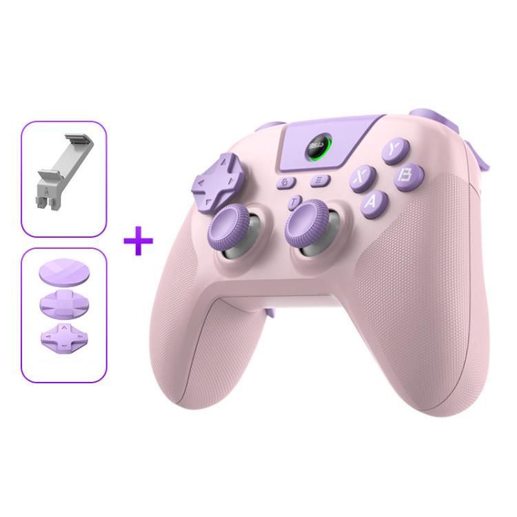 BSP G3 Tri-Mode Game Controller With Carbon Joysticks Macro Keys For PC / Switch / PS4 / iOS & Android, With Stand White, With Stand Black, With Stand Pink, With Stand Purple, With Receiver White, With Receiver Black, With Receiver Pink                ...
