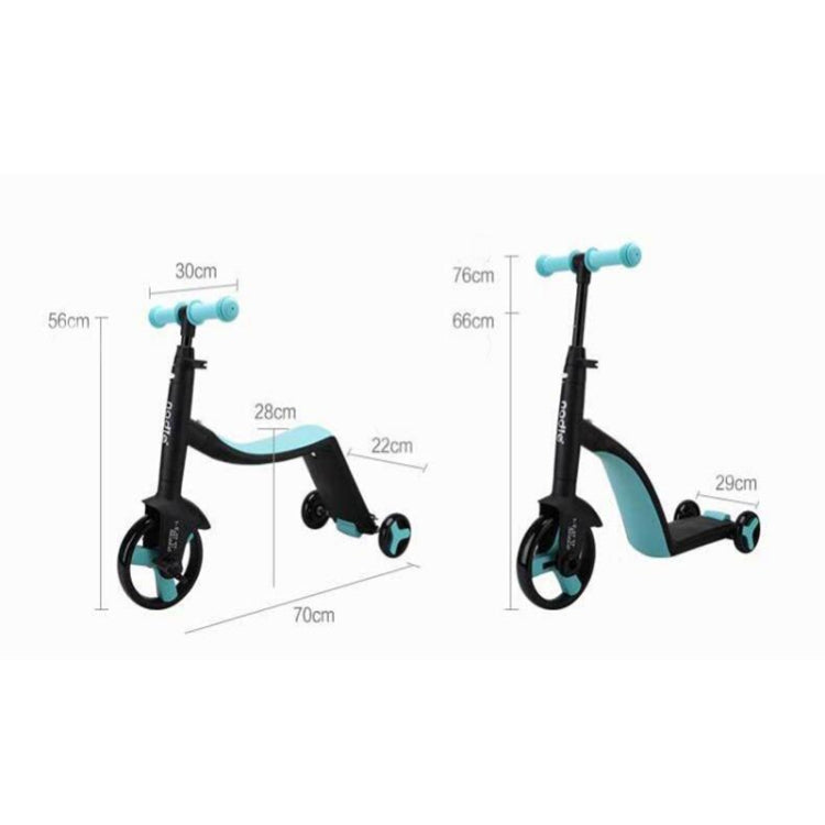nadle FoldableThree-wheeled Three-mode Balance Bicycle Child Scooter(Blue)