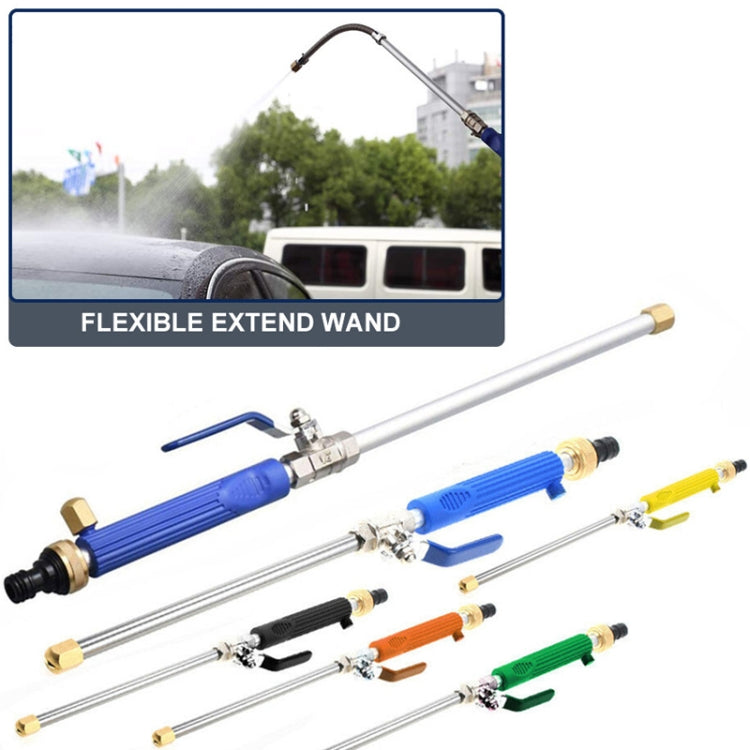 Garden Lawn Irrigation High Pressure Hose Spray Nozzle Car Wash Cleaning Tools (Blue)