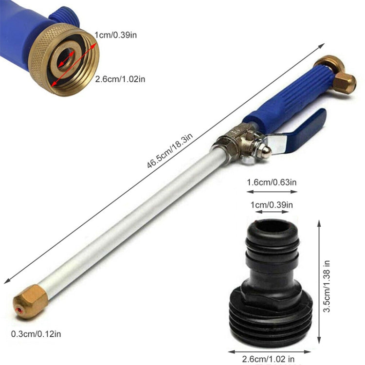 Garden Lawn Irrigation High Pressure Hose Spray Nozzle Car Wash Cleaning Tools (Blue)