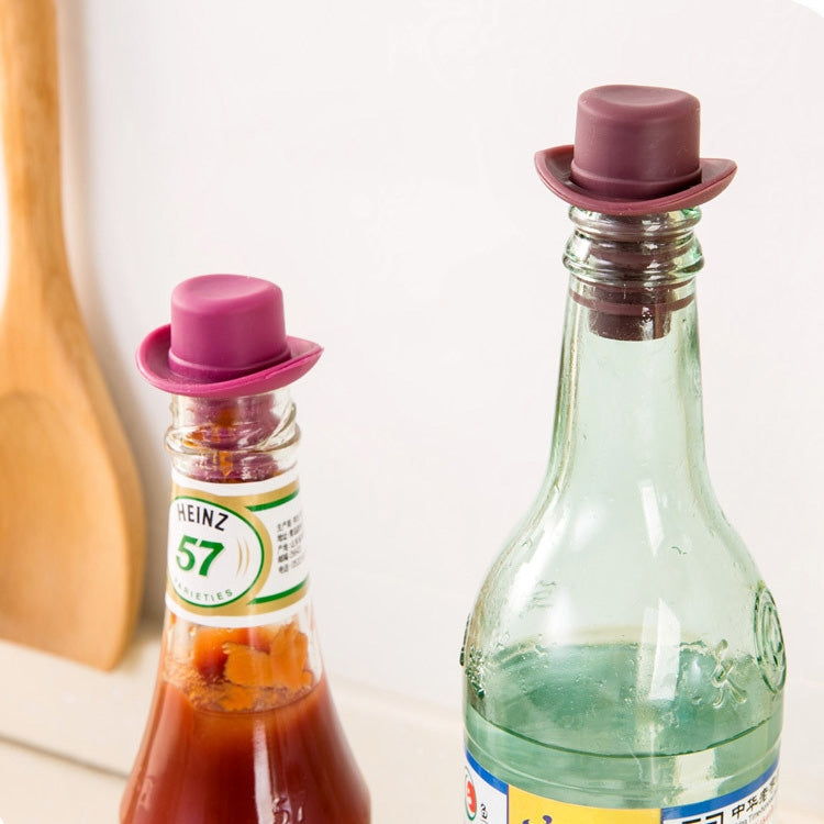 Silica Gel Top Hat Fresh Wine Corks Cruet Red Wine Stopper, 2 PCS Hat Shape(Brown), 2 PCS Hat Shape(Black), 2 PCS Hat Shape(Red Wine), 2 PCS Hat Shape(Yellow), 2 PCS Hat Shape(Red), 2 PCS Hat Shape(Rose Red)