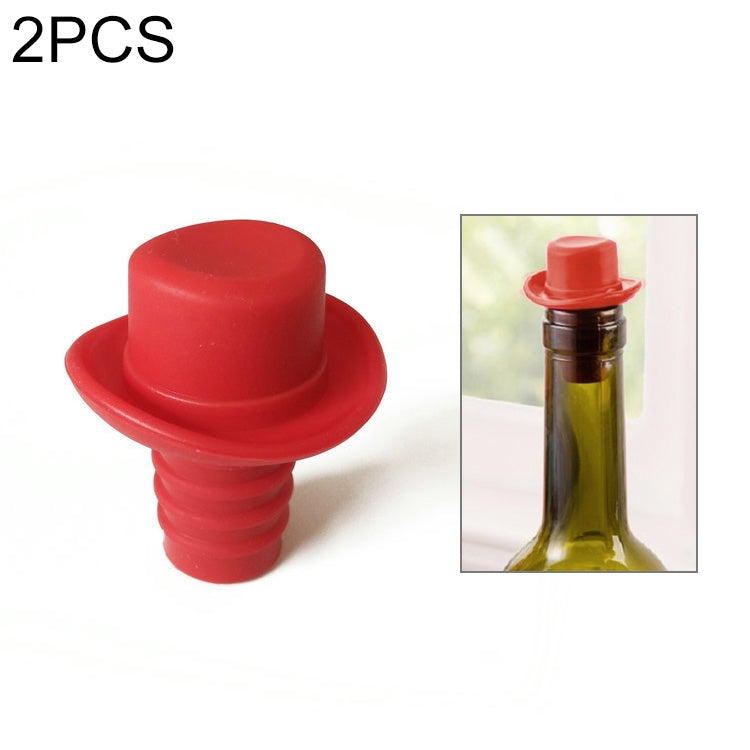 Silica Gel Top Hat Fresh Wine Corks Cruet Red Wine Stopper, 2 PCS Hat Shape(Brown), 2 PCS Hat Shape(Black), 2 PCS Hat Shape(Red Wine), 2 PCS Hat Shape(Yellow), 2 PCS Hat Shape(Red), 2 PCS Hat Shape(Rose Red)