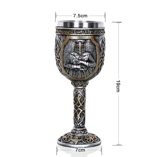 3D Viking Skull Coffee Beer Mug Skull Mug Beer Wine Drink Gift Stainless Steel Knight Decorative Cup for Men, Goblet, Mug