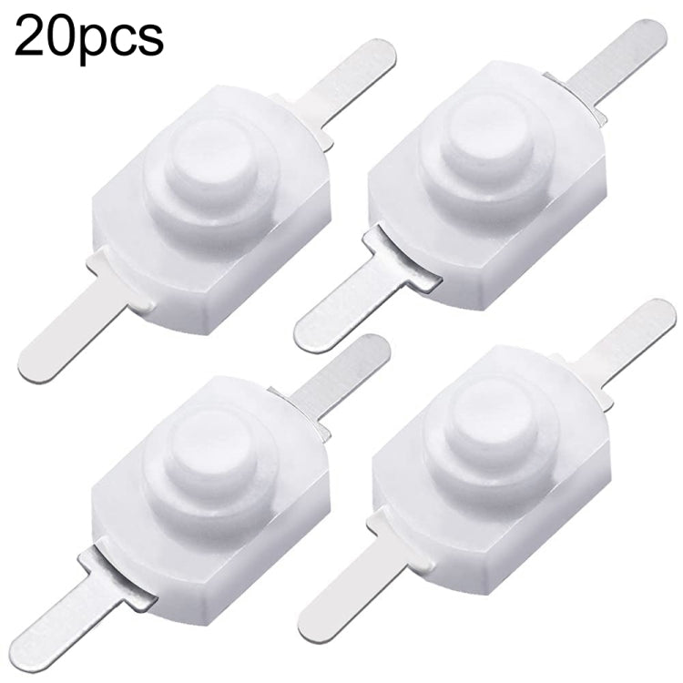20 PCS YT-1208-YD LED Flashlight Button Switch, Bent Feet, Straight Feet