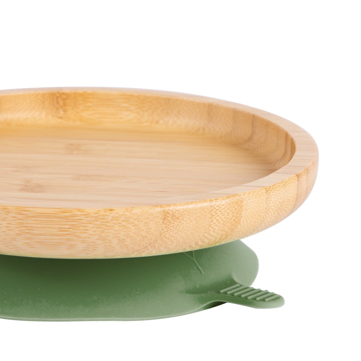 Round Open Bamboo Suction Plate
