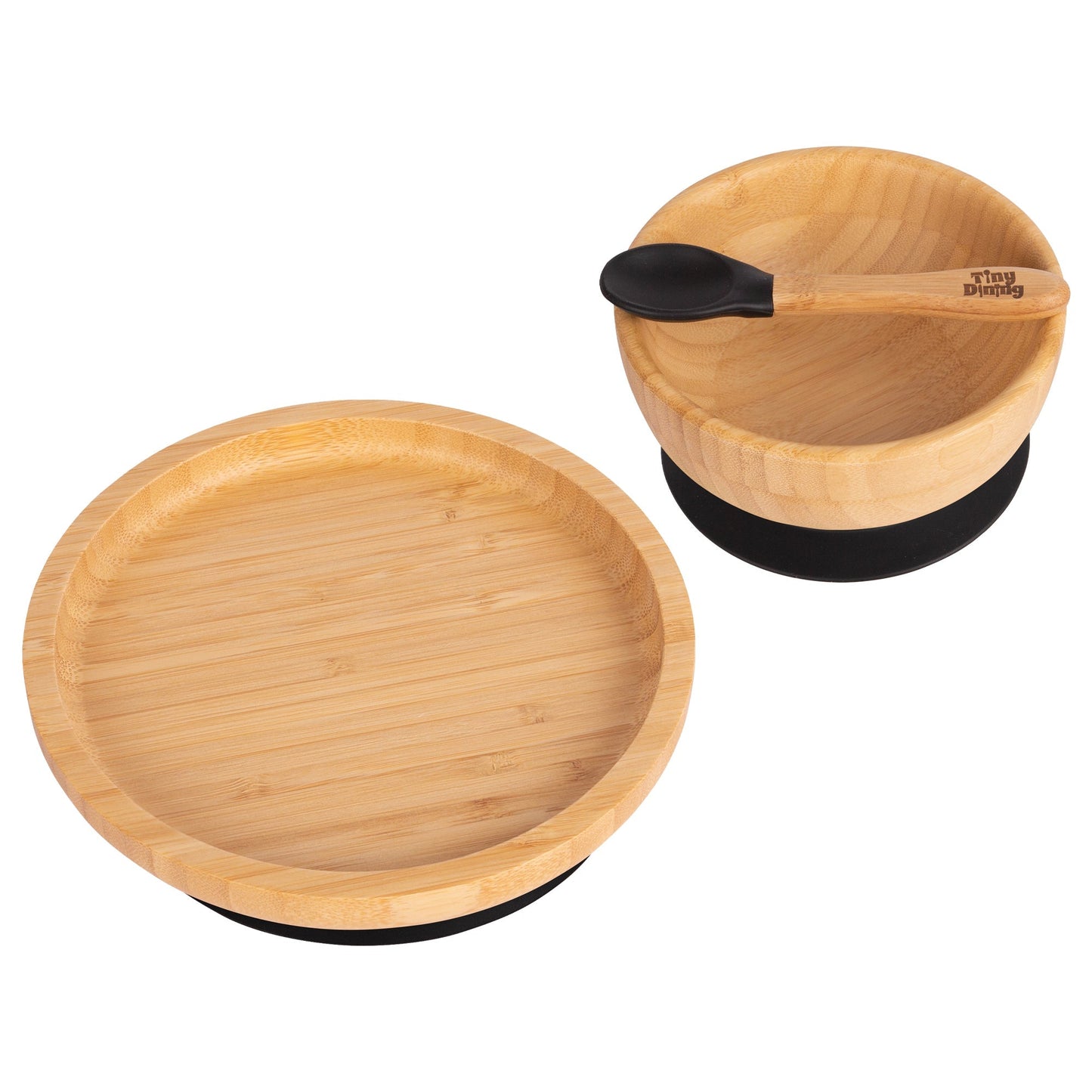Round Open Bamboo Suction Dinner Set