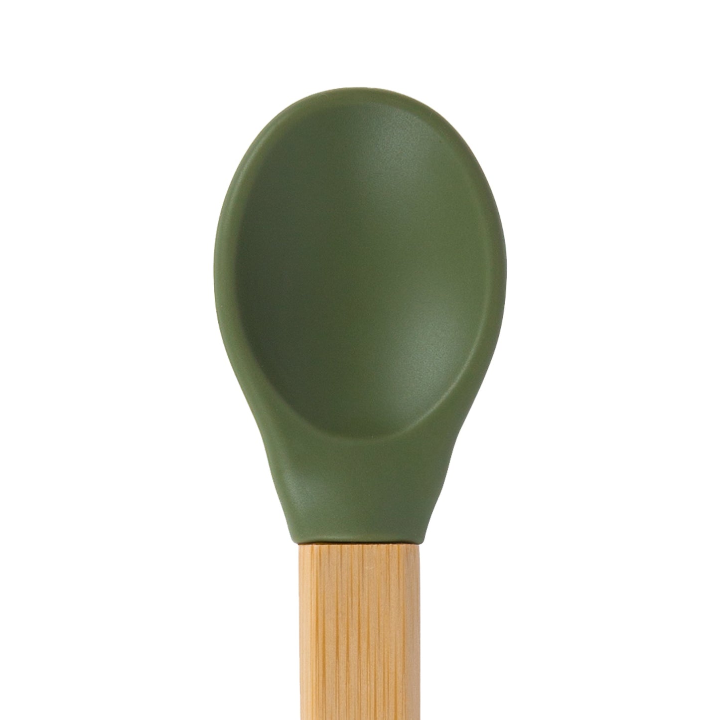 Soft Tip Bamboo Spoon - Silicone Tip