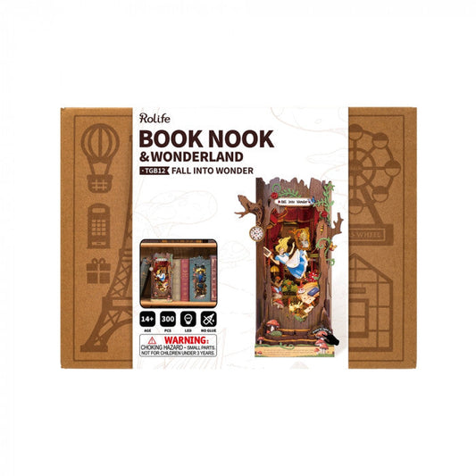 Rolife Book Nook Shelf Insert - Fall into Wonderland