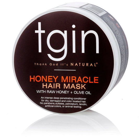 TGIN Honey Miracle Hair Mask Deep Hydration & Repair for Natural, Dry & Damaged Hair 12 oz