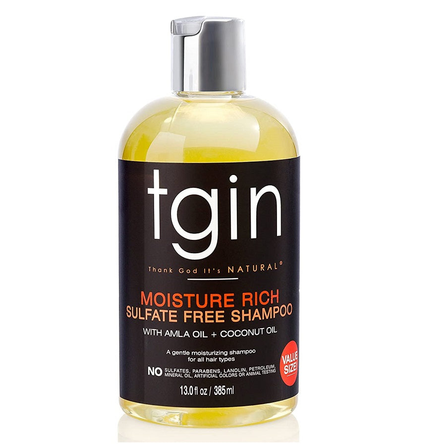 TGIN Moisture Rich Sulfate Free Shampoo Deeply Hydrates & Cleanses for Dry, Damaged, or Natural Hair 384ml/12.98 oz