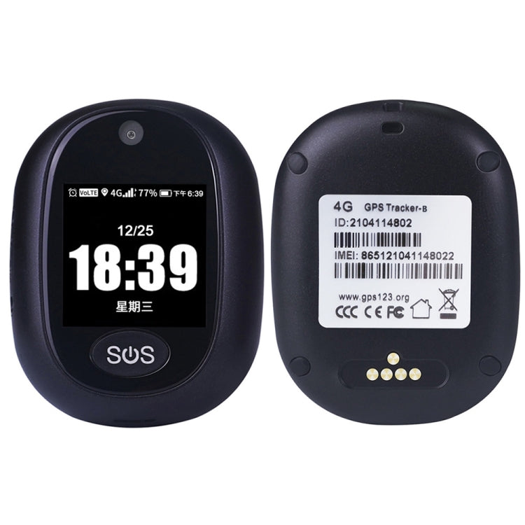 REACHFAR RF-V45-B Mini Touch Screen GPS Smart Tracker Pendant, Support SOS / Camera / Health Management / Video Calling / 4G LTE, For North America / South America (Black)
