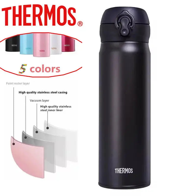 THERMOS Stainless Steel Vacuum Insulated Water Bottle – 350ml/500ml Leak-Proof Thermal Tumbler Flask