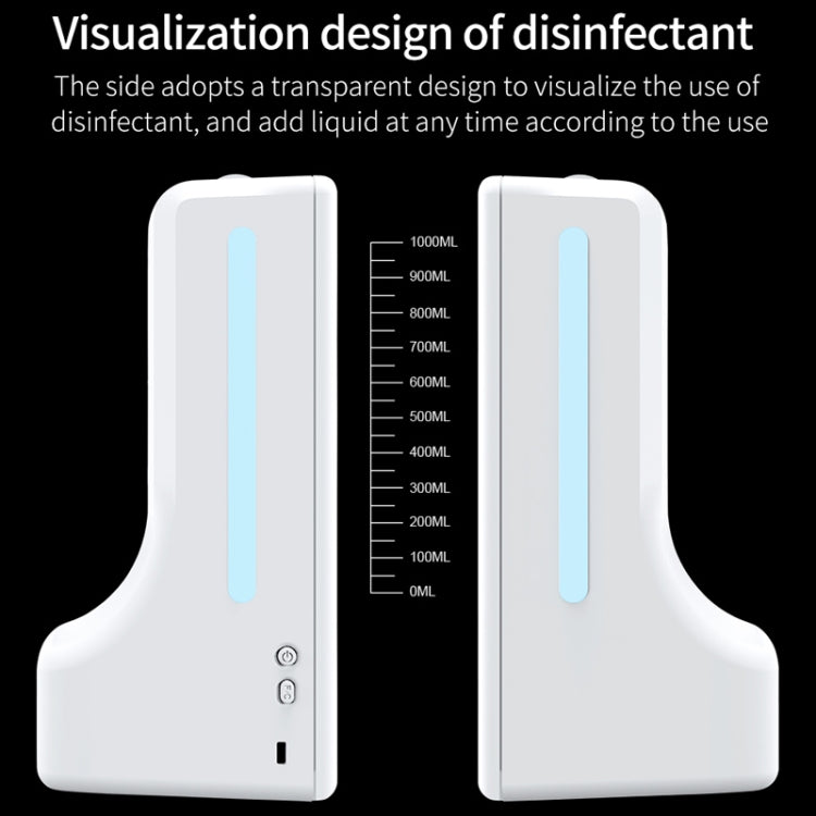 K9 Pro Handsfree Non-contact Body Light-sensitive Distance Sensor Thermometer + 1000ml Automatic Non-contact Liquid Soap Dispenser with Base Mount, K9 Pro