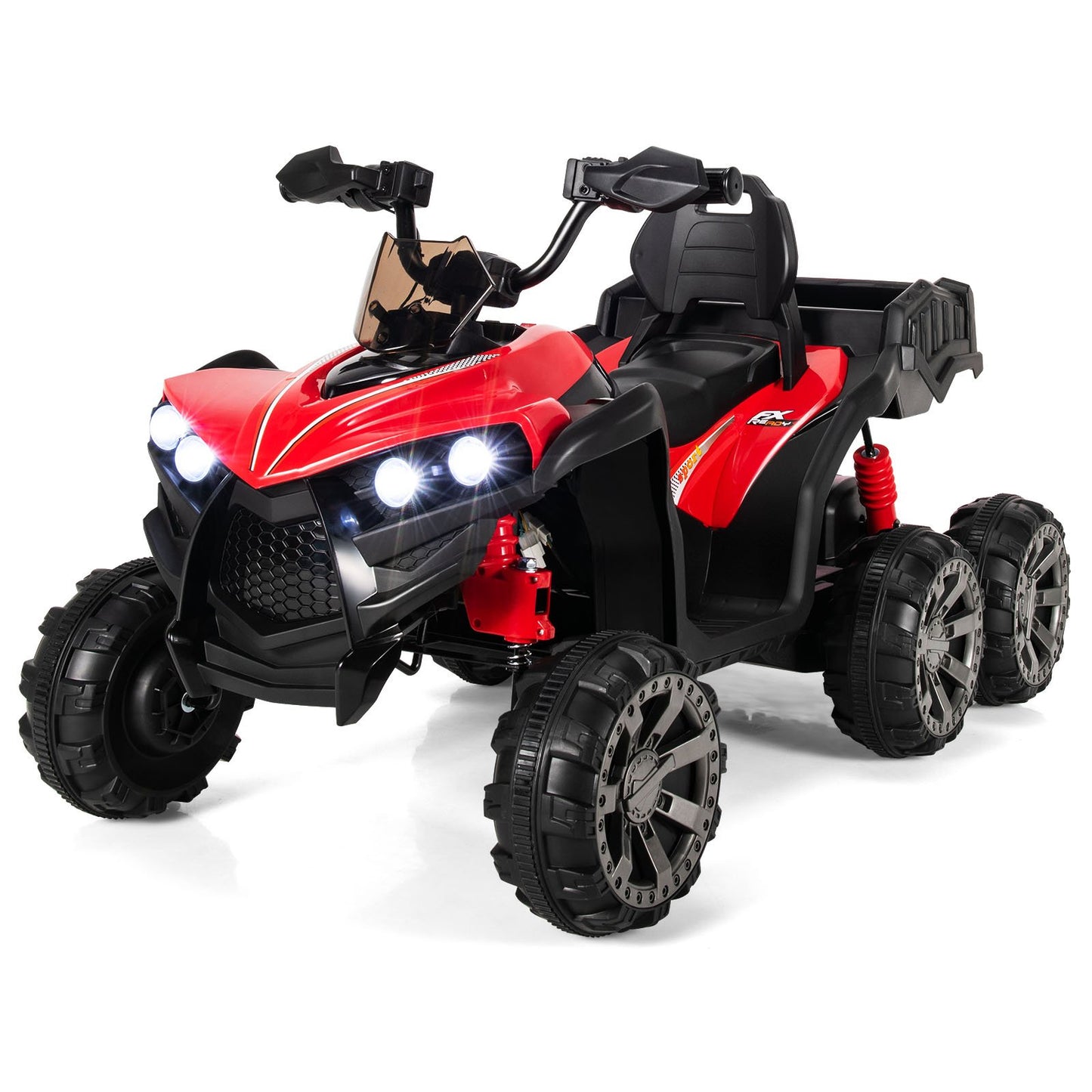 6 Wheels Kids Electric ATV with 4 Motors-Black