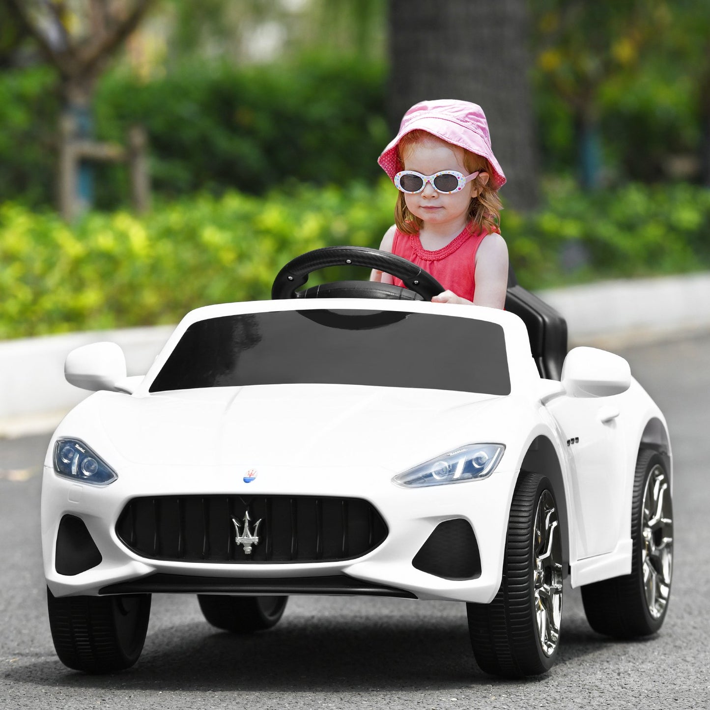 12V Electric Kids Ride On Car for 3+ Years Old Boys Girls-Pink