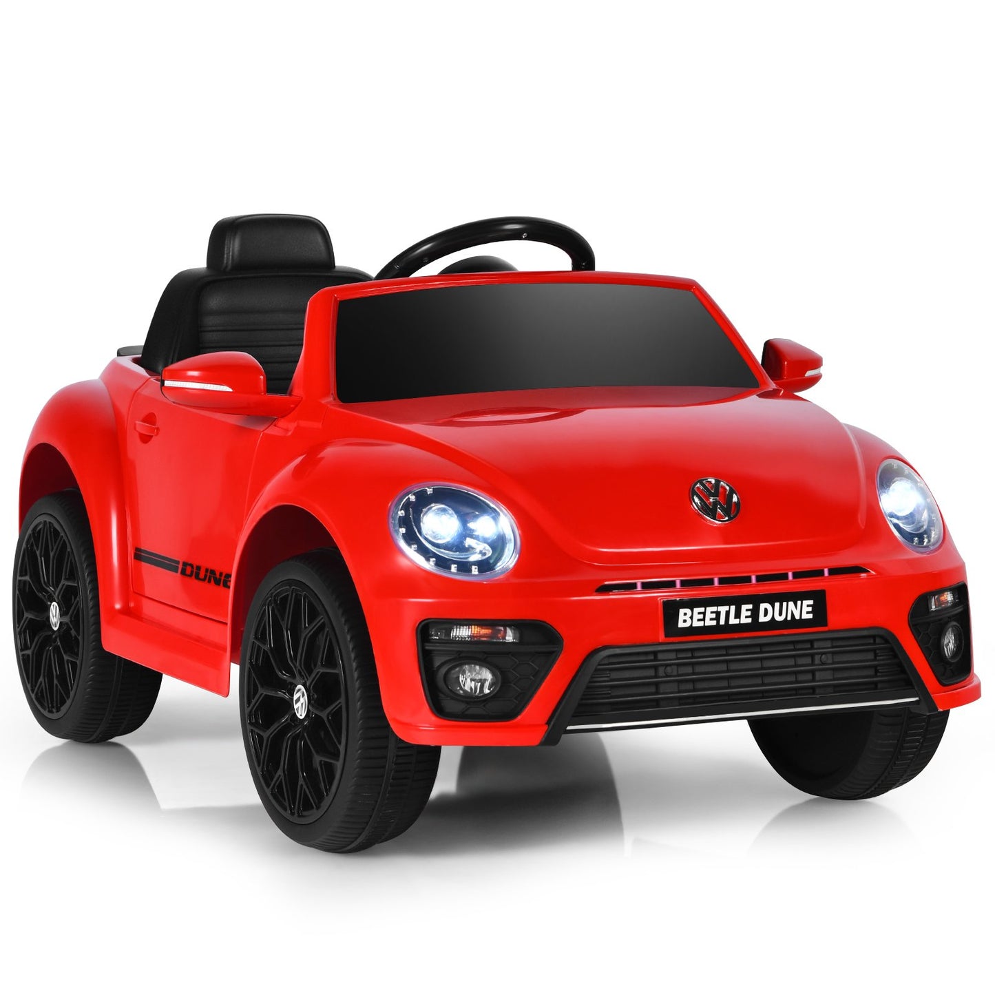12V Volkswagen Beetle Electric Kids Ride On Car with Remote Control-Pink