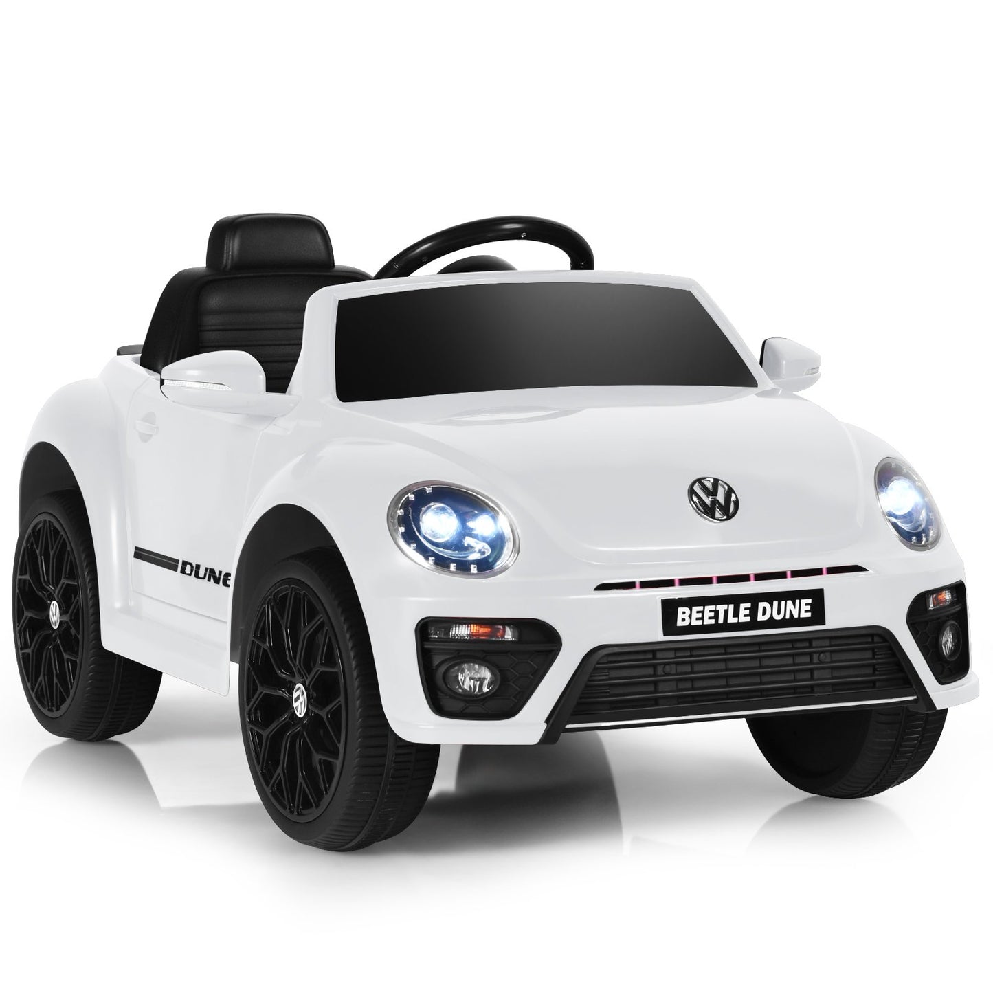 12V Volkswagen Beetle Electric Kids Ride On Car with Remote Control-Pink