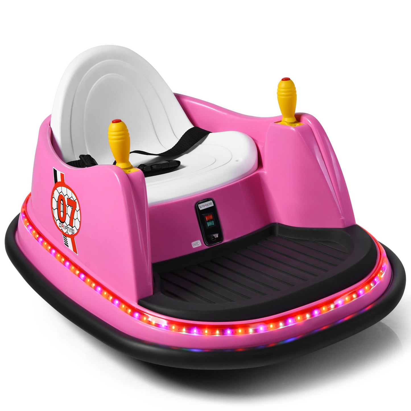 Kids Ride-On Bumper Car with Colorful Flashing Lights and Music-Green