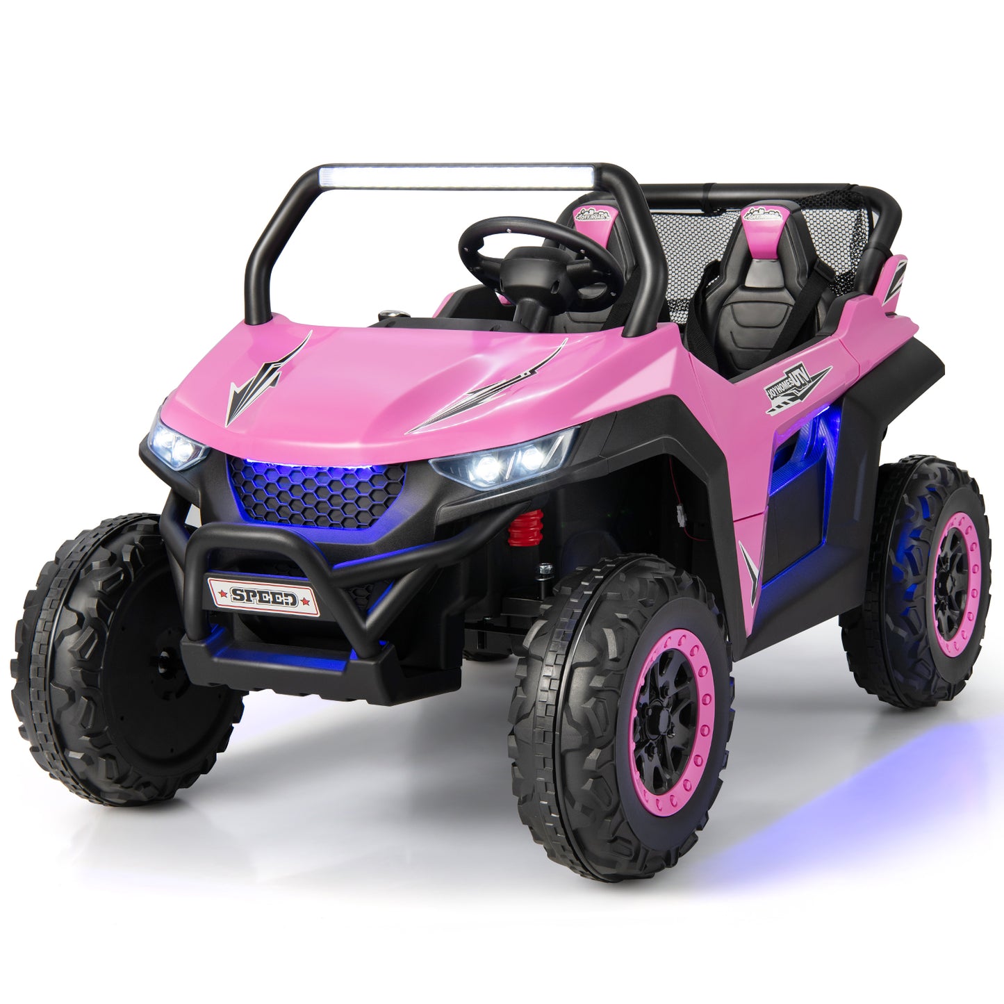 12V Electric Truck Car with Remote Controland Battery Powered UTV-Black