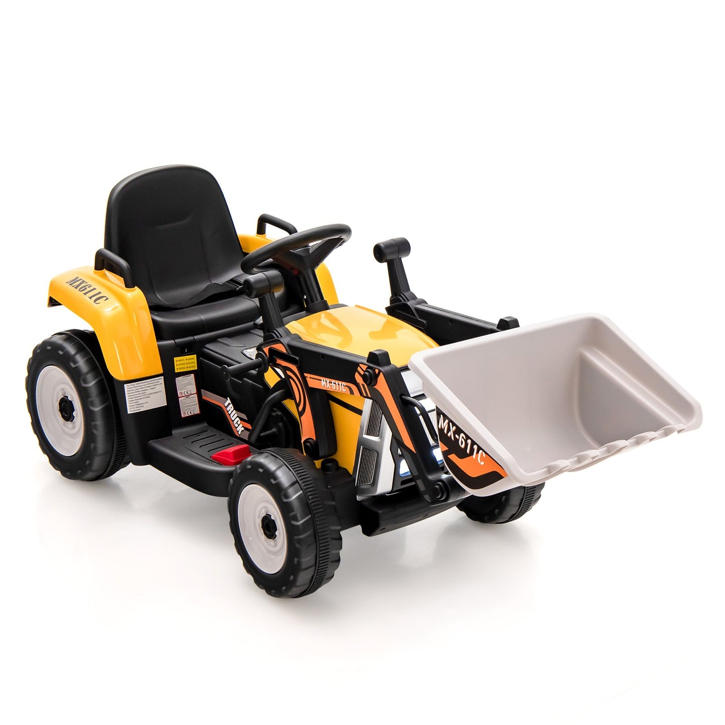 12V Battery Powered Loader Digger with Adjustable Arm and Bucket-Blue