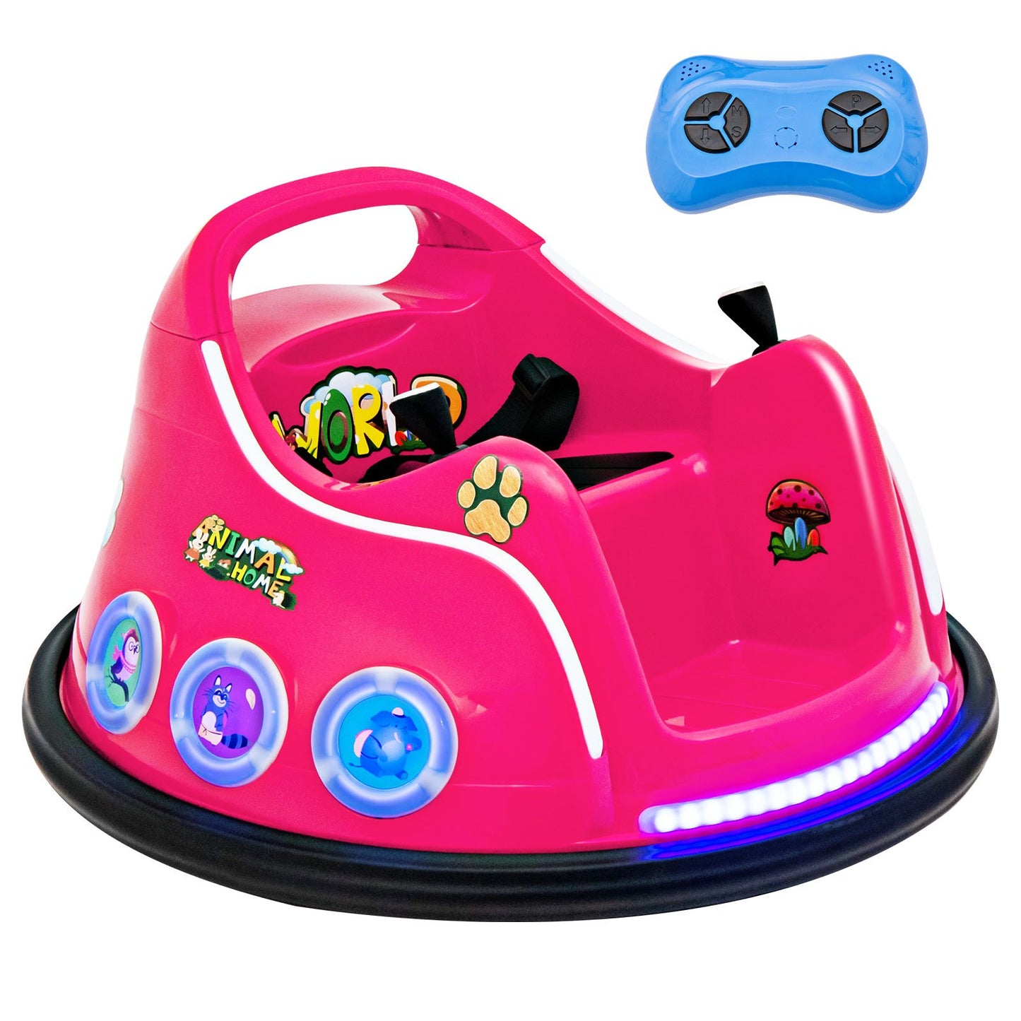 Electric Bumper Car with 360° Spin and Remote Control for Toddlers and Babies-Navy
