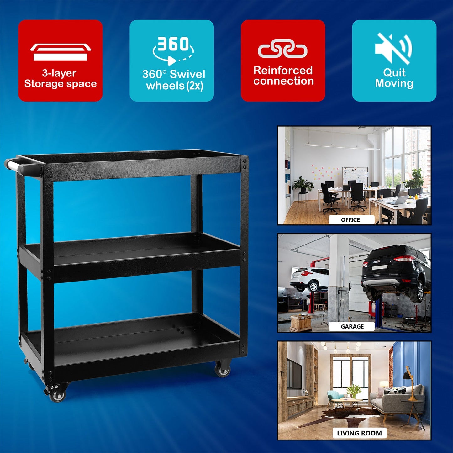 Tool Storage Heavy Duty Trolley Garage Workshop