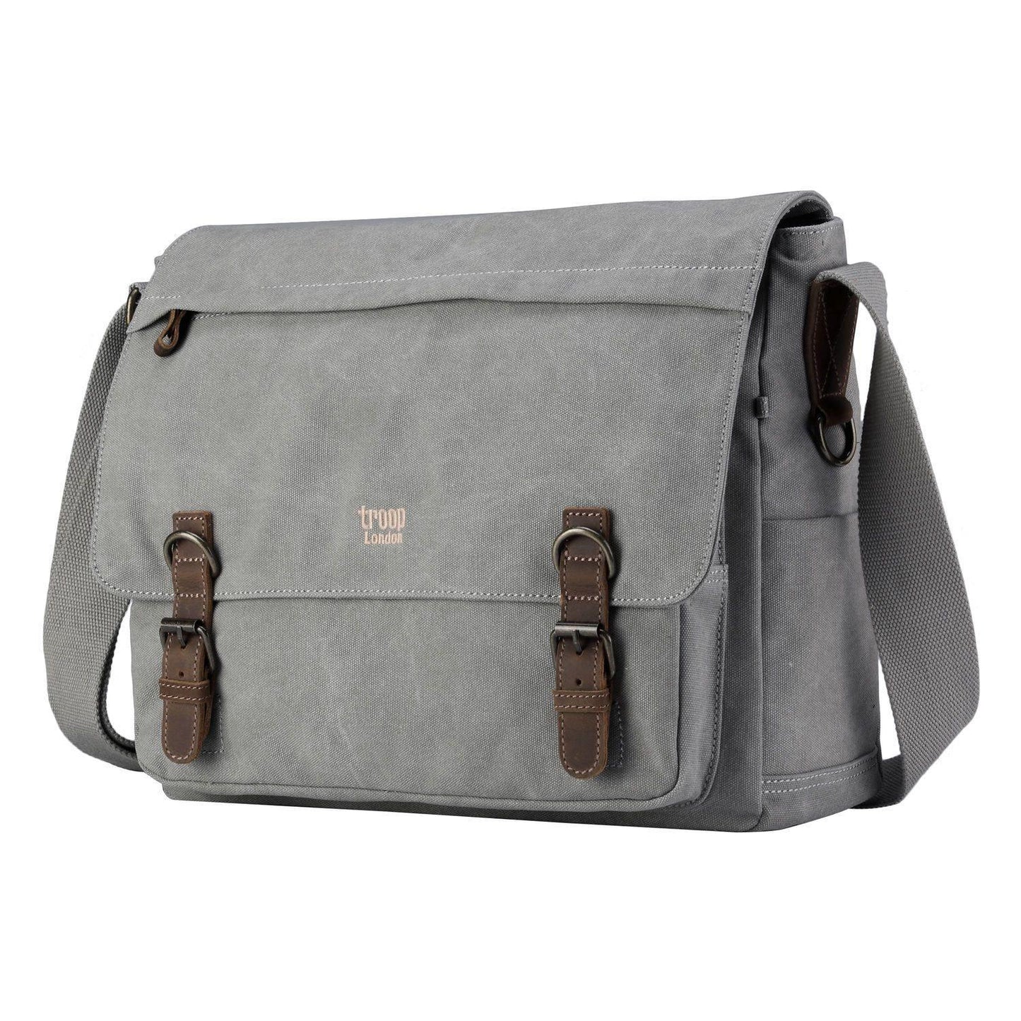 TRP0207 Troop London Classic Canvas Laptop Messenger Bag | Canvas Laptop Messenger Bag, Troop London Classic, Durable Travel Bag