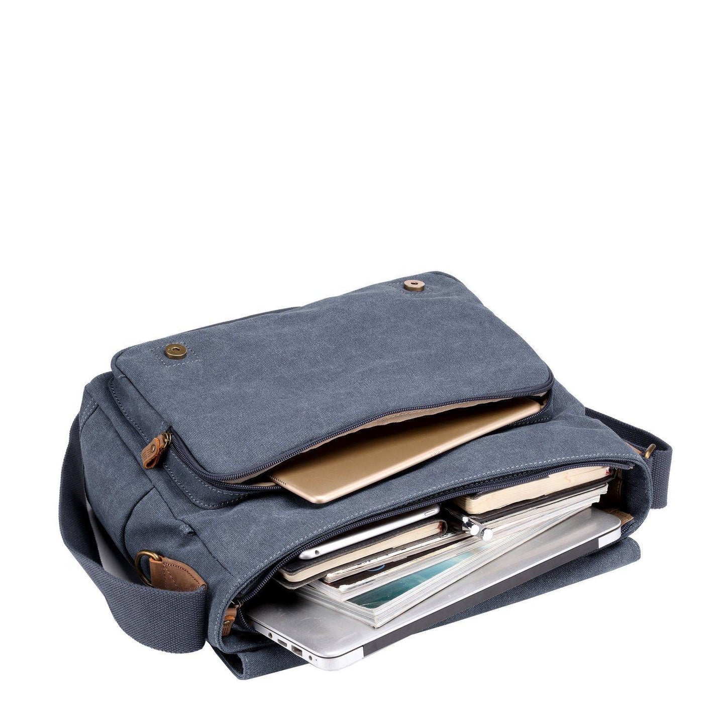 TRP0207 Troop London Classic Canvas Laptop Messenger Bag | Canvas Laptop Messenger Bag, Troop London Classic, Durable Travel Bag